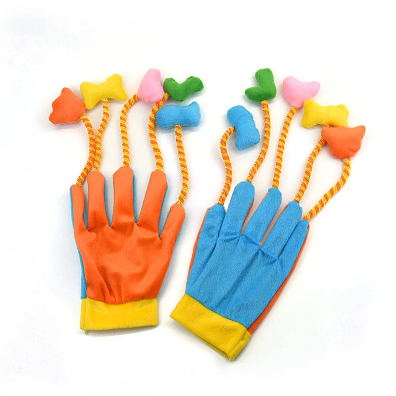 Creative Cat Toy Animal Products Interactive Funny Feather Plush Toy Gloves Kittens And Big Cats Teaser Increase Feeling Product