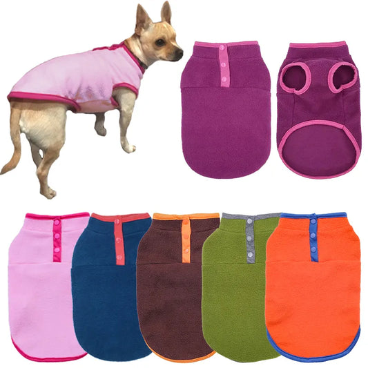 Winter Dog Clothes Soft Fleece Warm Puppy Cat Vest For Small Dogs Shih Tzu Chihuahua Jacket Pug French Bulldog Coat Pet Costume
