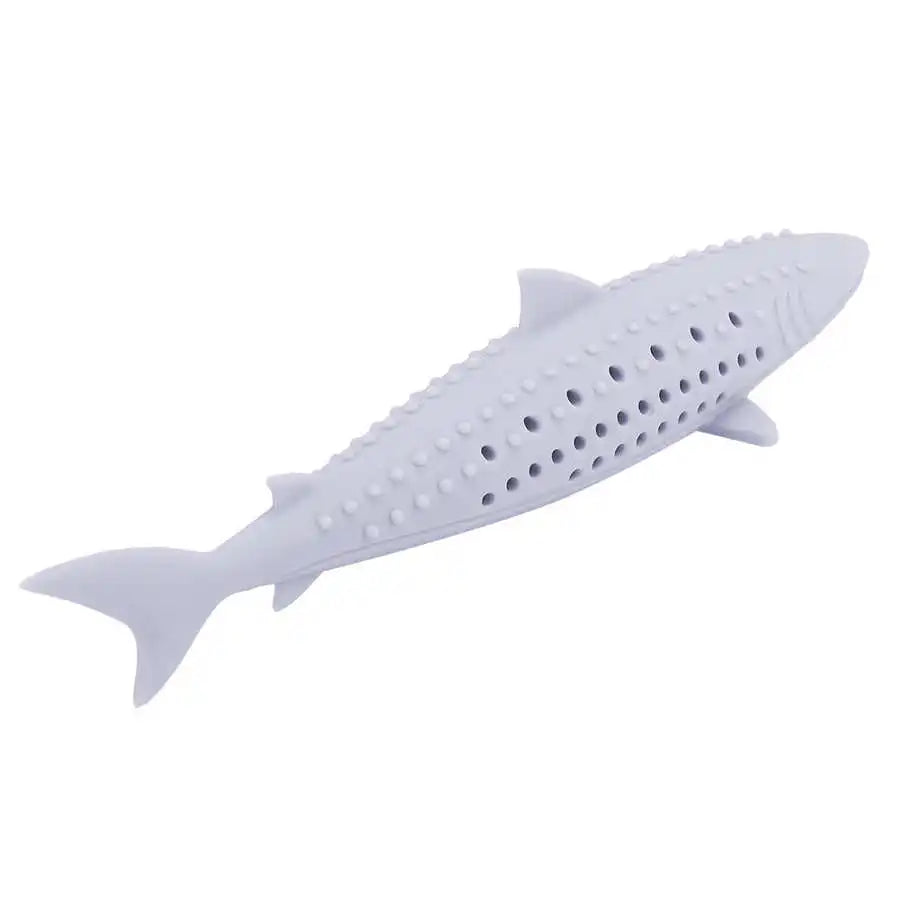 Silicone Cat Chew Toys Pet Catnip Molar Teeth Cleaning Simulation Fish Shape Training Interactive Toy for Cat Wagging Supplies