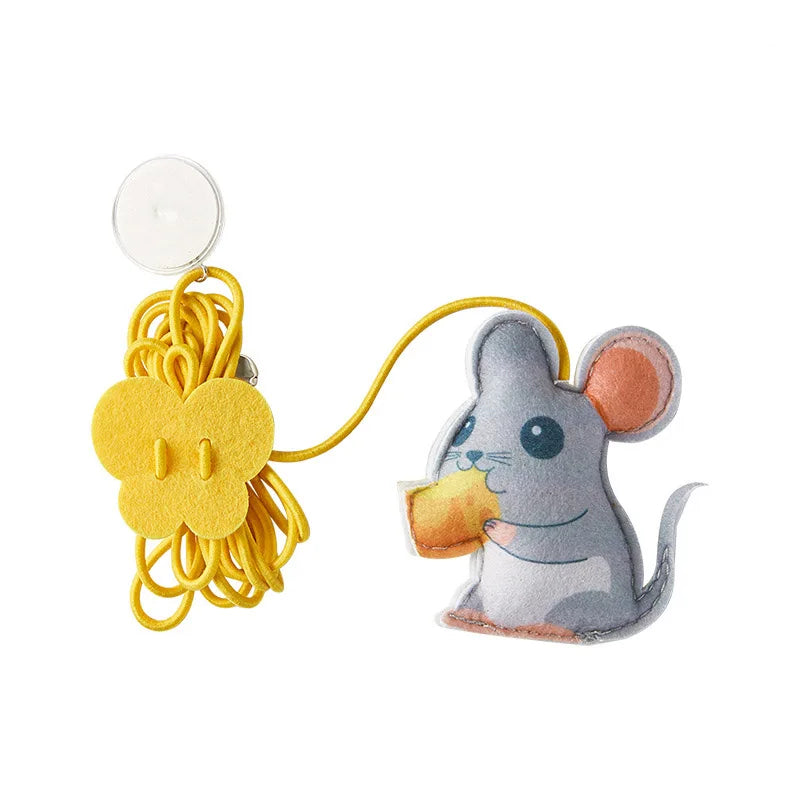 Pet Cat Toys Elasticity Retractable Hanging Door Type Interactive Toy For Kitten Mouse Catnip Scratch Rope Toy Pet Supplies