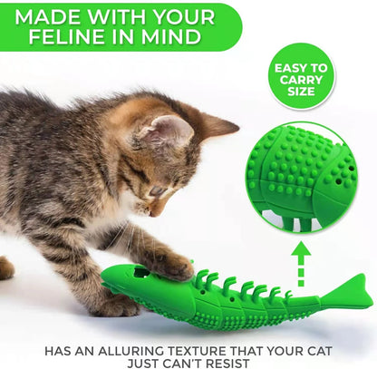 New Catnip Toys for Cats 360 Degree Teeth Cleaning Accessories Pet Toy Interactive Games Rubber Toothbursh Chew Pet Cat Supplies