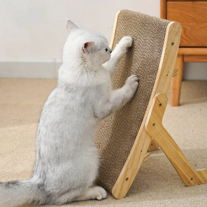 Wooden Cat Scratcher Cat Scratch Board Bed 5 In 1 Scratching Pad Pet Cat Toys Grinding Nail Scraper Mat Training Grinding Claw