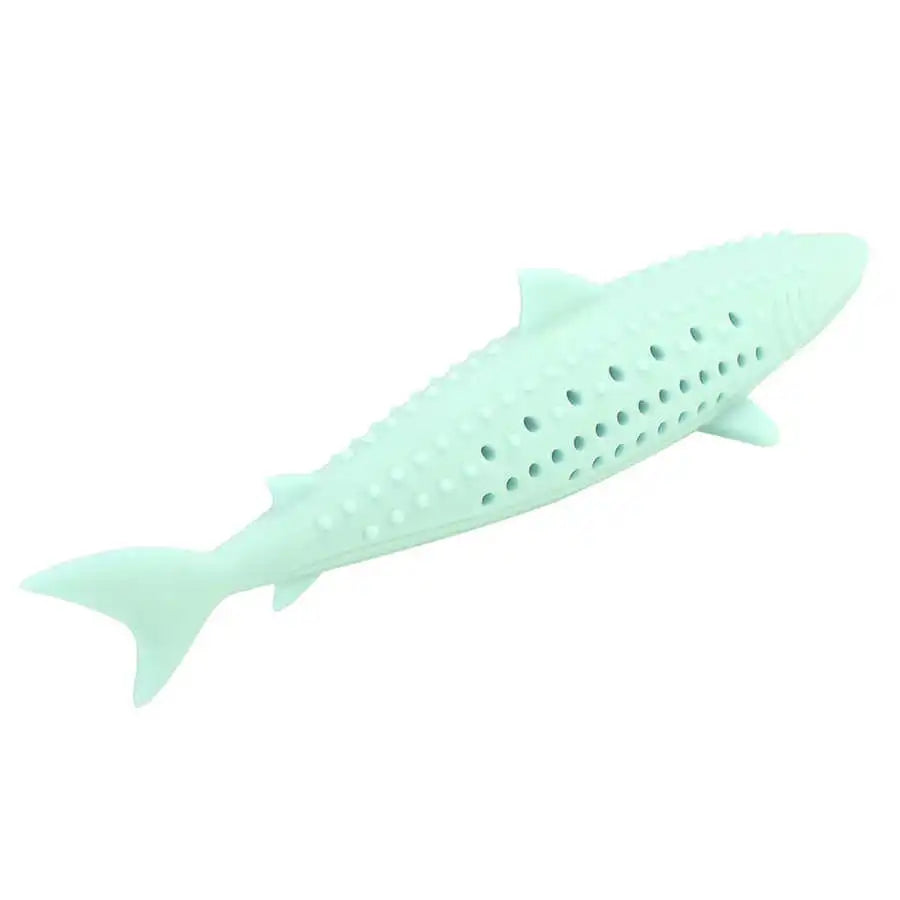 Silicone Cat Chew Toys Pet Catnip Molar Teeth Cleaning Simulation Fish Shape Training Interactive Toy for Cat Wagging Supplies