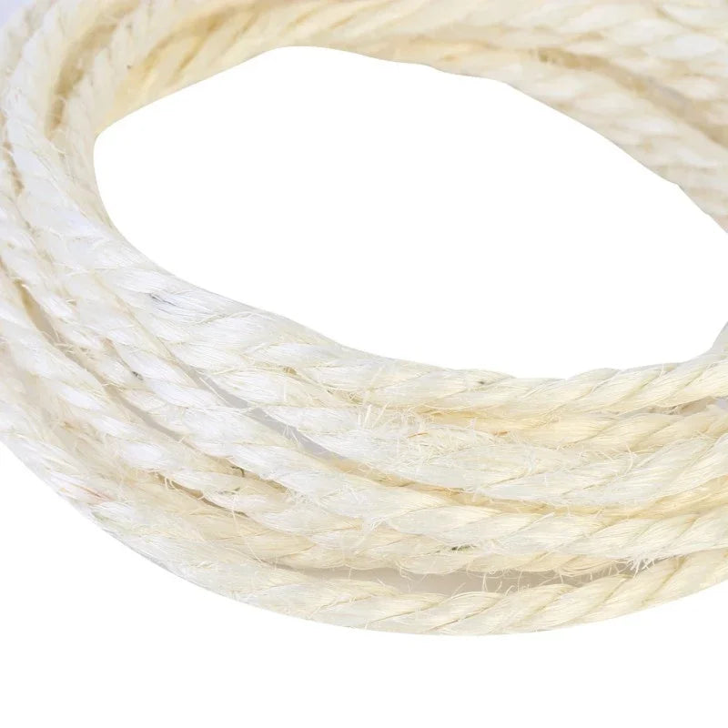 5M Sisal Rope For Cats Scratching Post Toy Making DIY Cat Scratch Board For Cat To Exercise Claw Desk Chair Legs Binding Rope