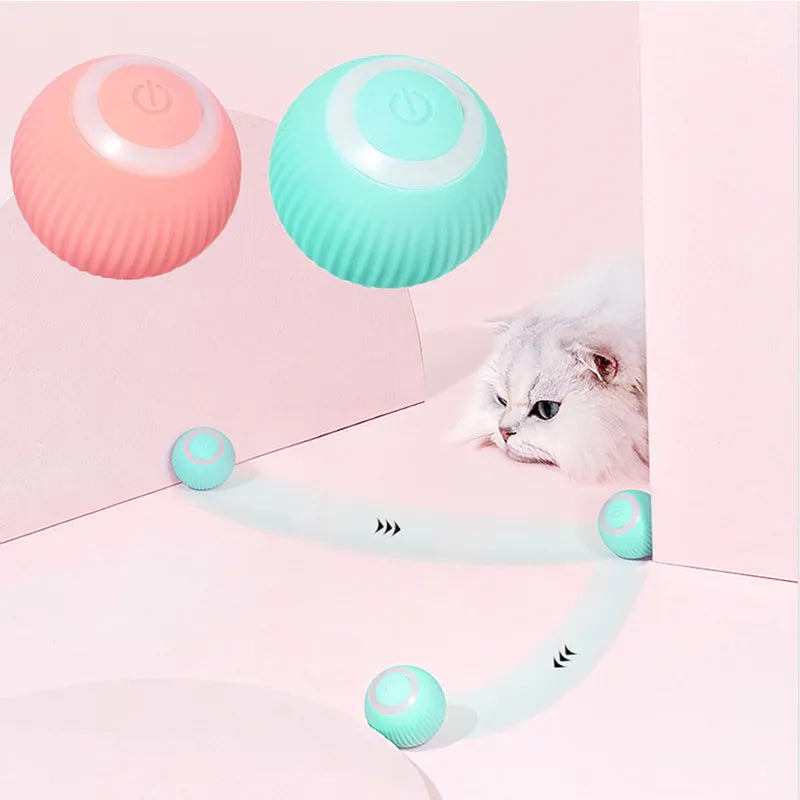 Smart Cat Toys Automatic Rolling Ball Training Self-moving Kitten Toys Electric Cat Toys Interactive for Cats Pet Products