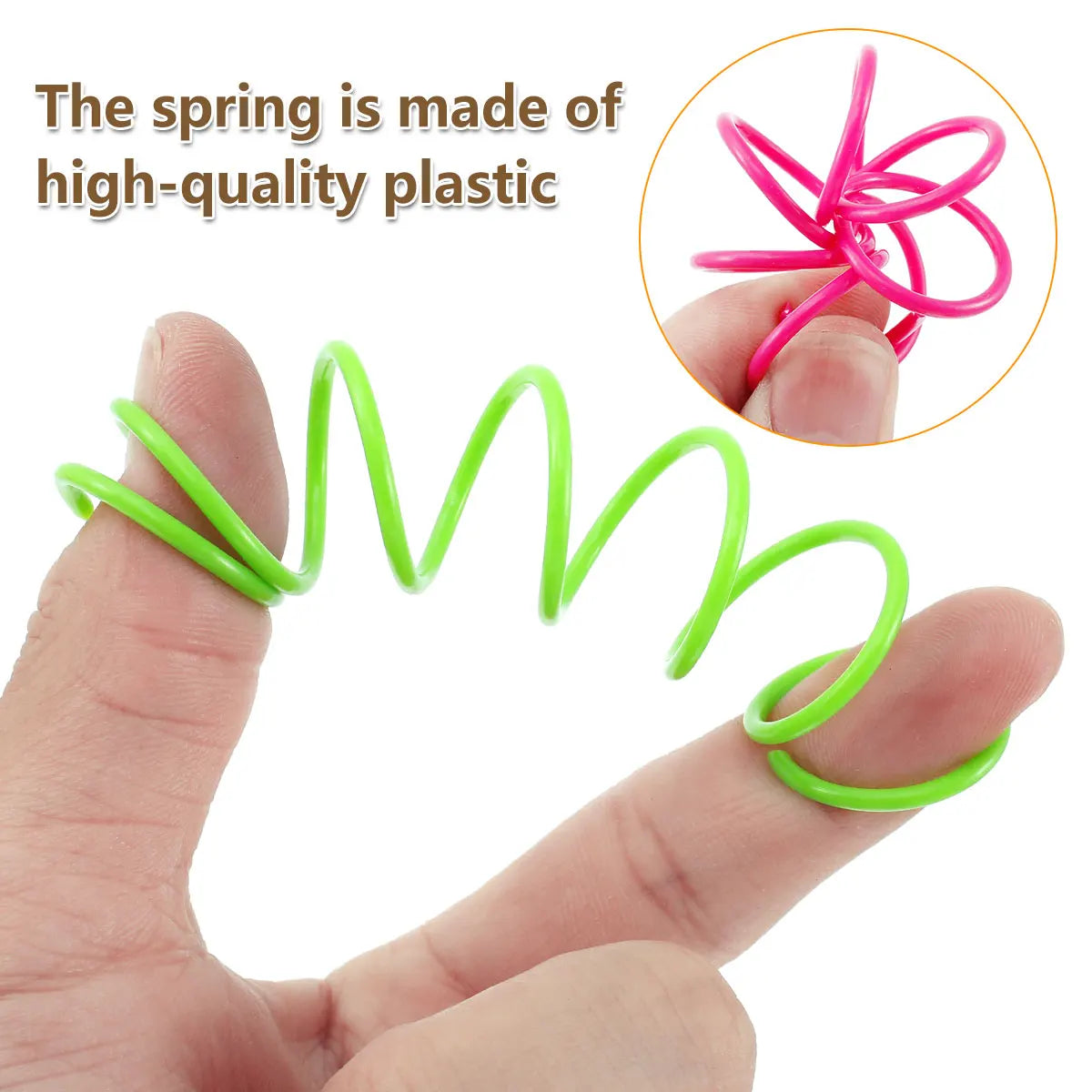 80pcs Cat Spring ToysColorful Cat Coil Toy Durable Plastic Spiral Spring Cat Toy Interactive Cat Toy Creative Cat Activity Toy