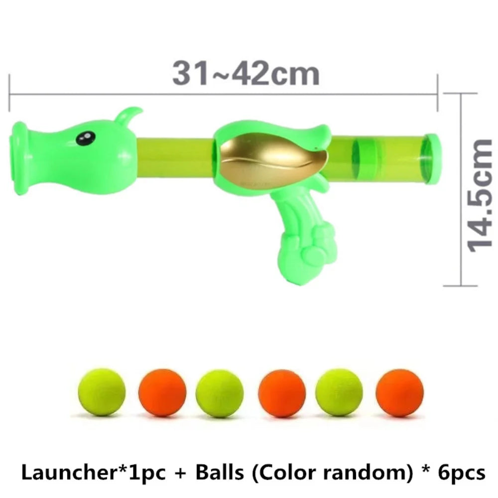 Interactive Cat Toy Ball Pea Aerodynamic Shooter Cats Game Dogs Soft Bomb Launcher Kitten Toys Launch Training Children Pet Gift