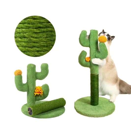 Cactus Cat Scratching Posts with Sisal Rope Cat Scratcher Cactus for Young and Adult Cats Cat climbing Frame Toy