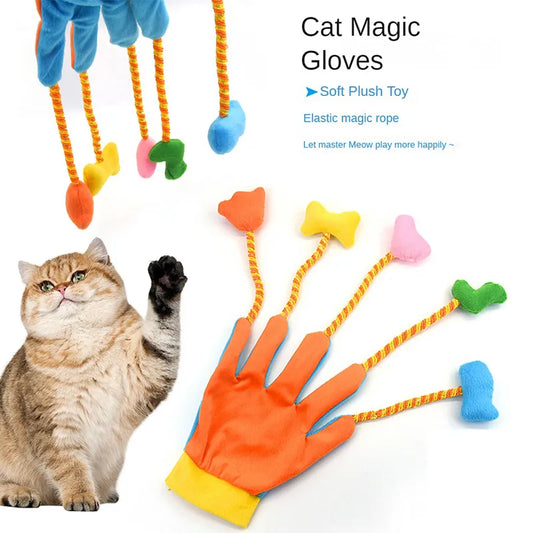 Creative Cat Toy Animal Products Interactive Funny Feather Plush Toy Gloves Kittens And Big Cats Teaser Increase Feeling Product