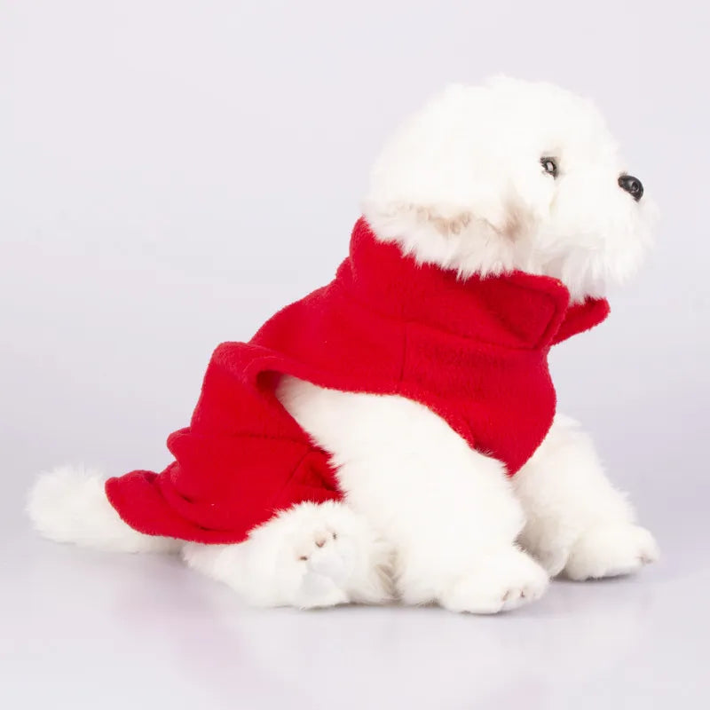 Warm Fleece Pet Clothes Solid Color Coat For Small Medium Dog Soft Cat Puppy Shirt Jacket Teddy Bulldog Chihuahua Winter Outfit