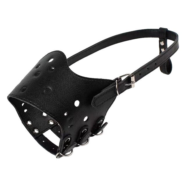 Soft Leather Muzzle For Dogs Anti-biting Secure Adjustable And Breathable Pet Small Large Dogs Muzzle For Golden Retriever