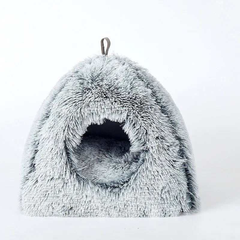Soft Plush Long Triangle Cat Bed Pet Mattress Warm And Comfortable Basket Cat Dog Sleeping Room Nest Puppy