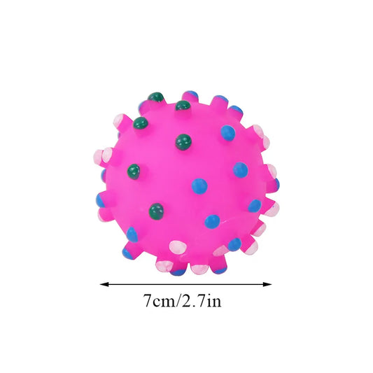 Spike Ball Sounding Pet Toys Non-toxic Vinyl Balls Dog Toy Puppy Audible Bite Resistant Toys Dog Teeth Cleaner Pet Accessories