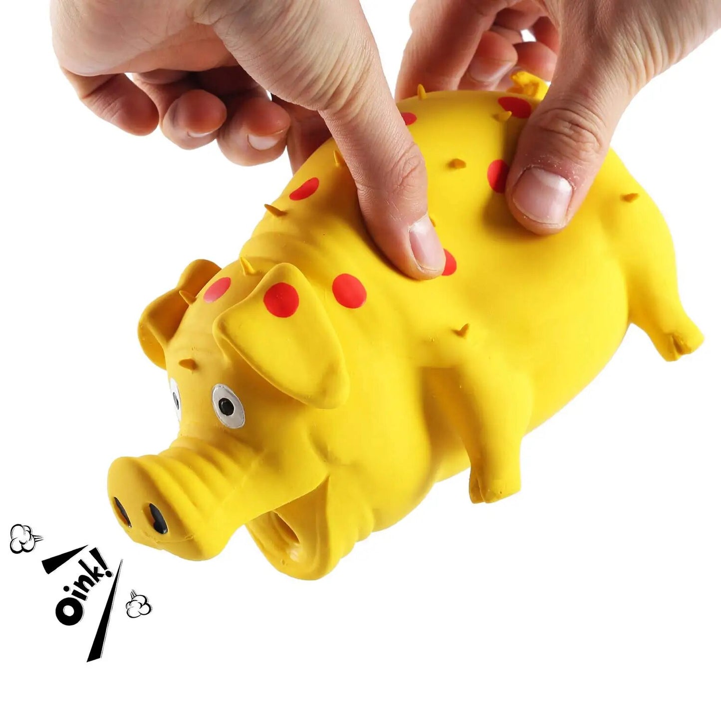 Squeaky Pig Dog Toy Durable Rubber Pig Squeaker Dog Puppy Chew Toys Latex Interactive Cute Toy for Small Medium Large Dogs