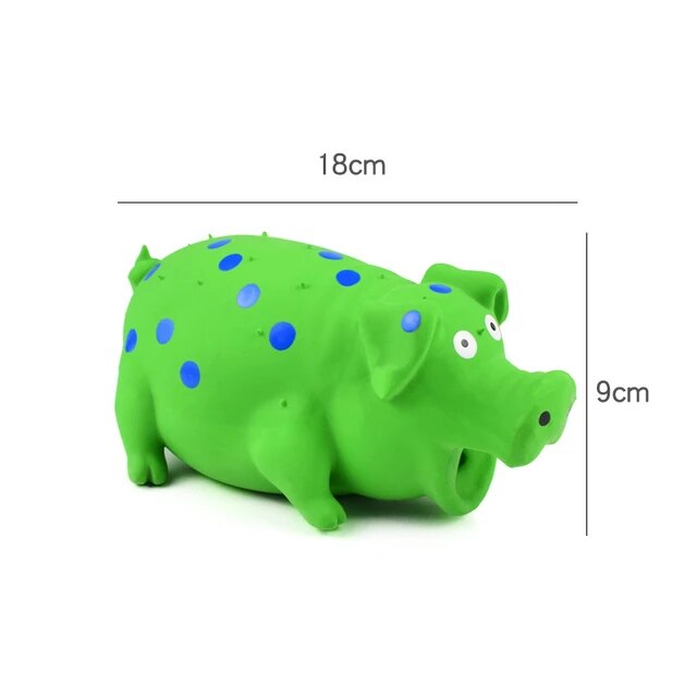 Squeaky Pig Dog Toy Durable Rubber Pig Squeaker Dog Puppy Chew Toys Latex Interactive Cute Toy for Small Medium Large Dogs