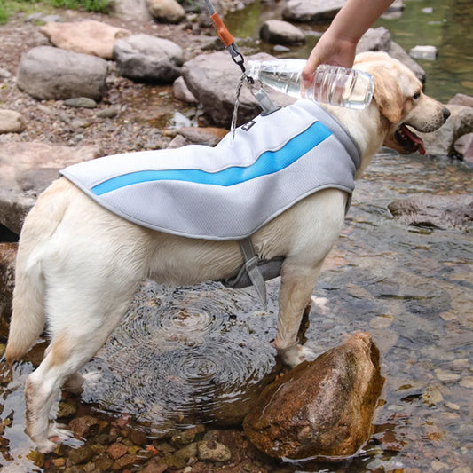 Summer Big Dog Clothes Water Storage Cooling Pet Jacket Vest for Medium Large Dogs Golden Retriever Labrador Sunscreen Clothing