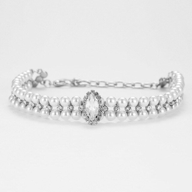 Dog Cat Pearl Collars with Crystal Rhinestone VERY FANCY!