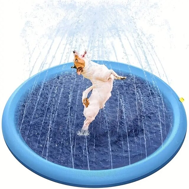 Non-Slip Splash Pad for Kids and Dog, Thicken Sprinkler Pool Summer Outdoor Water Toys