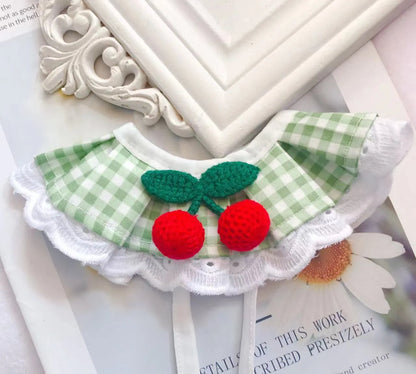 1PC Cute Pet Lace Bib Saliva Towel with Bow Lattice Flower