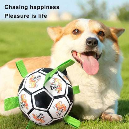 2022 New Toy Soccer Ball Toys For Puppy Large Dogs Outdoor Training Interactive Pet Bite Chew Dog Toy Soccer Football Toys