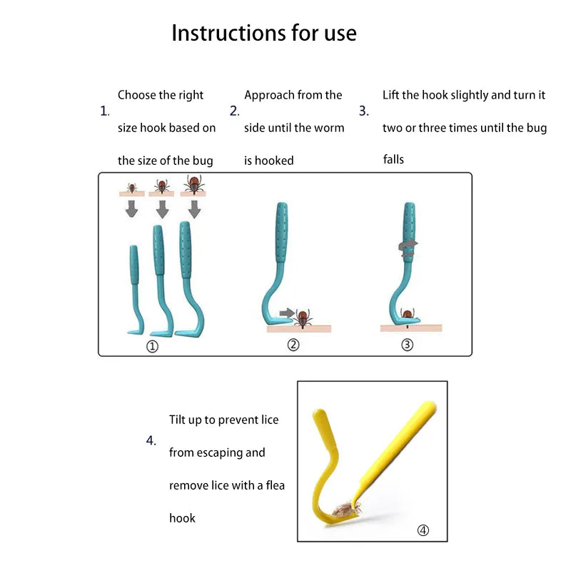 3Sets Flea/Tick Remover Hook