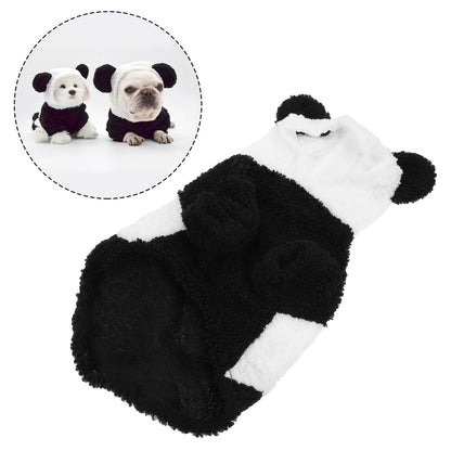 Apparel Pet Clothing Supply Dog Warm Clothes Cosplay Outfits Panda Puppy Suit Coral Fleece Winter Costumes