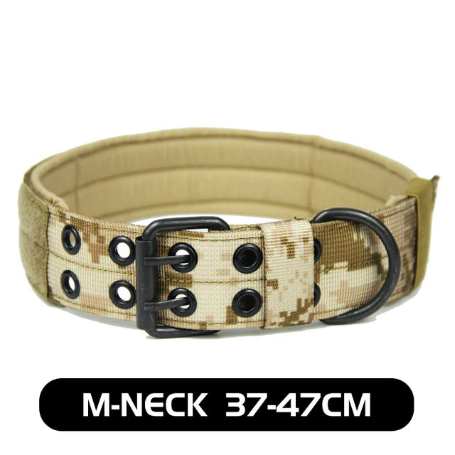 Camouflage Tactical Dog Collar Military Pet Necklace