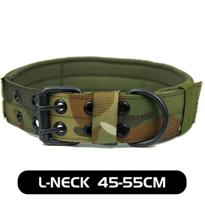 Camouflage Tactical Dog Collar Military Pet Necklace