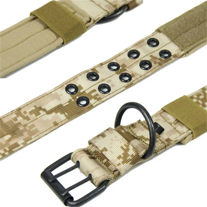 Camouflage Tactical Dog Collar Military Pet Necklace