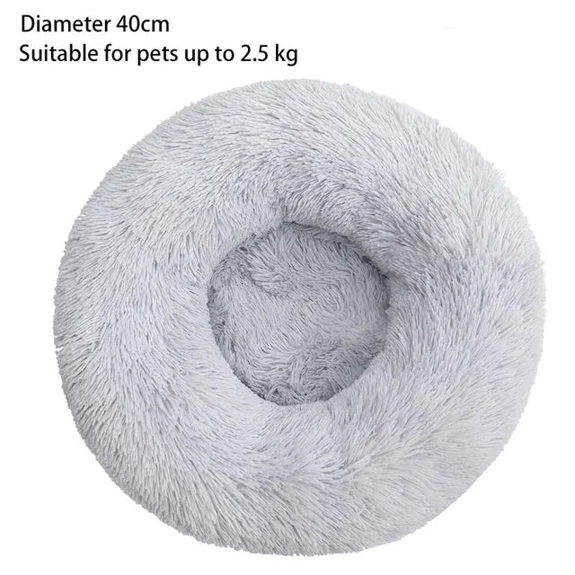 Cat Nest Round Soft Shaggy Mat Indoor Dog Cat Bed Pet Supplies Removable Machine Washable Pillow Bed for Small Pets