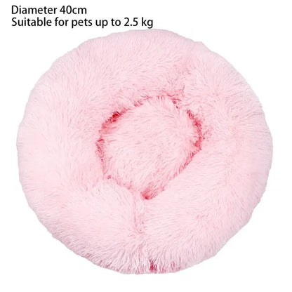 Cat Nest Round Soft Shaggy Mat Indoor Dog Cat Bed Pet Supplies Removable Machine Washable Pillow Bed for Small Pets