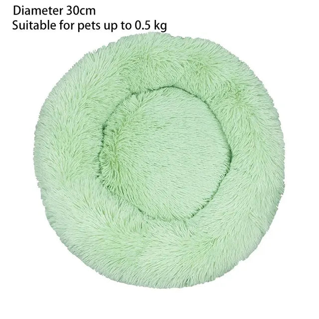 Cat Nest Round Soft Shaggy Mat Indoor Dog Cat Bed Pet Supplies Removable Machine Washable Pillow Bed for Small Pets