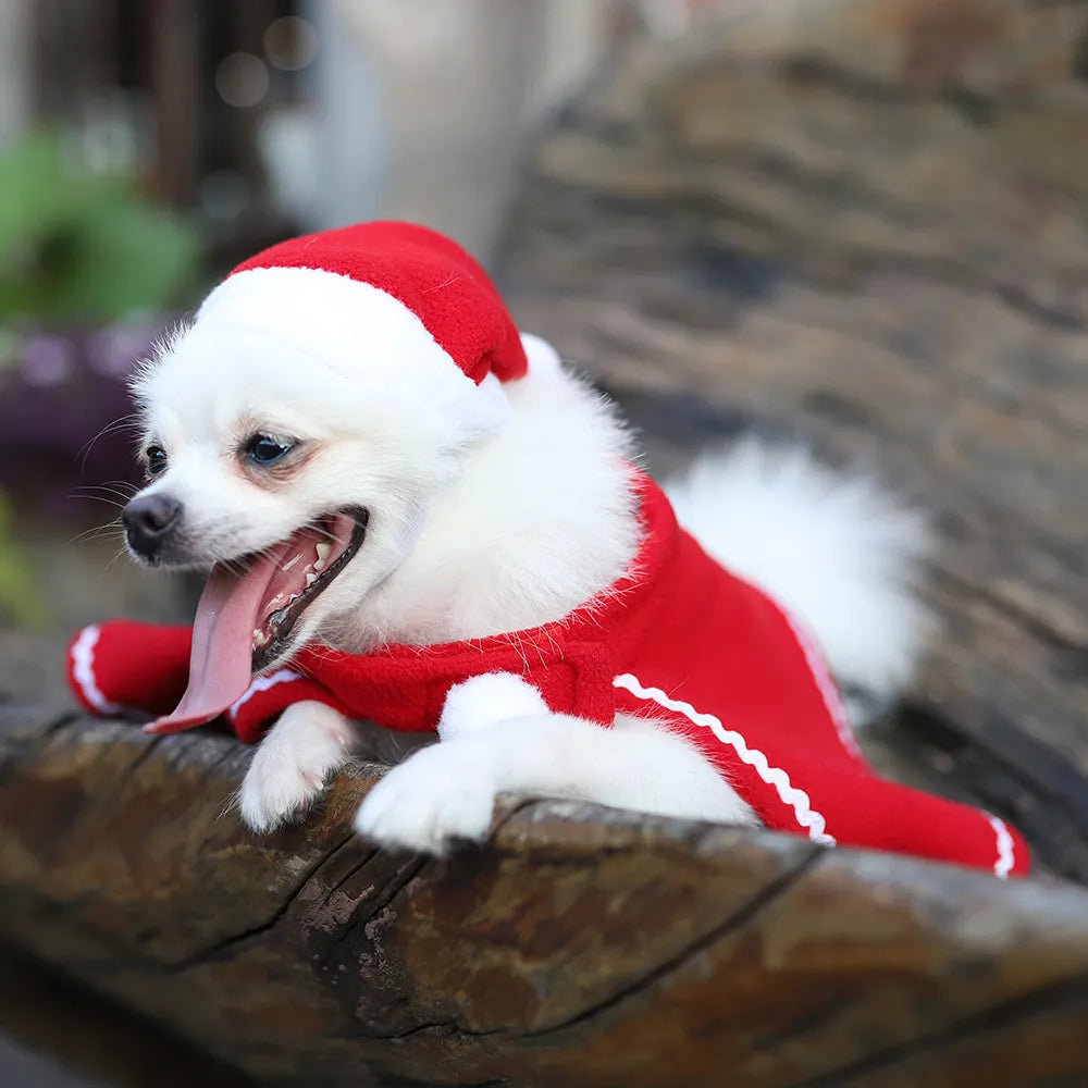 Christmas Cat/Dog Pet Cape and Hat