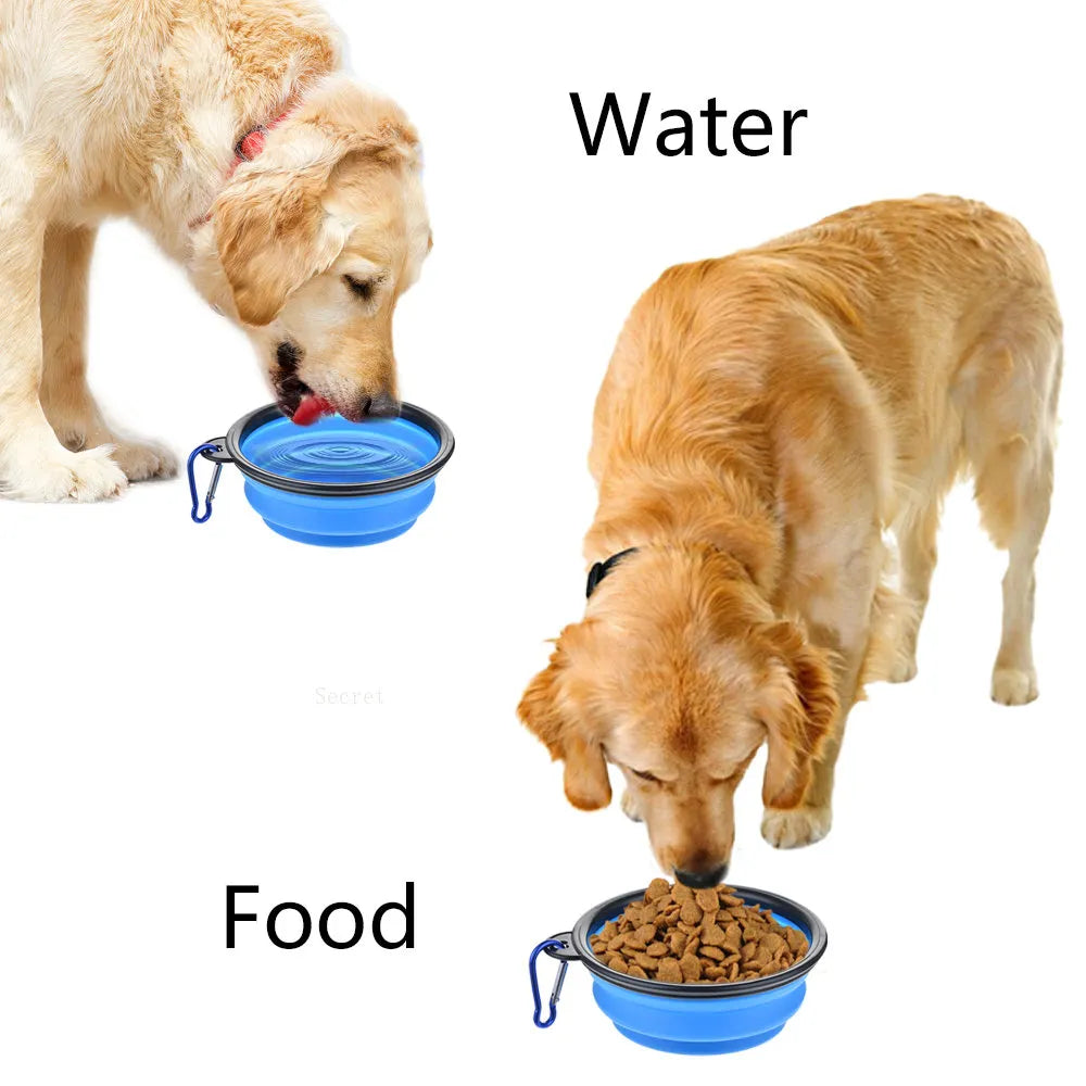 Collapsible Dog Food Water Bowl Perfect for Outdoor and Camping Travel