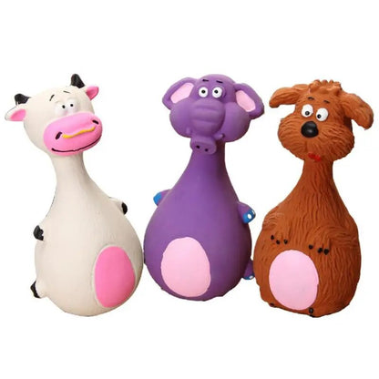 Comfortable Latex Dog Toys Cartoon Fashionable Sound Squeaky Pet Rubber Vocal Toy Training Chew Interactive Toy Pet Dog Supplies