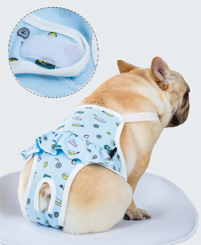 Cotton Dog Menstrual Pants Pet Shorts Frenchie Dog Outfit