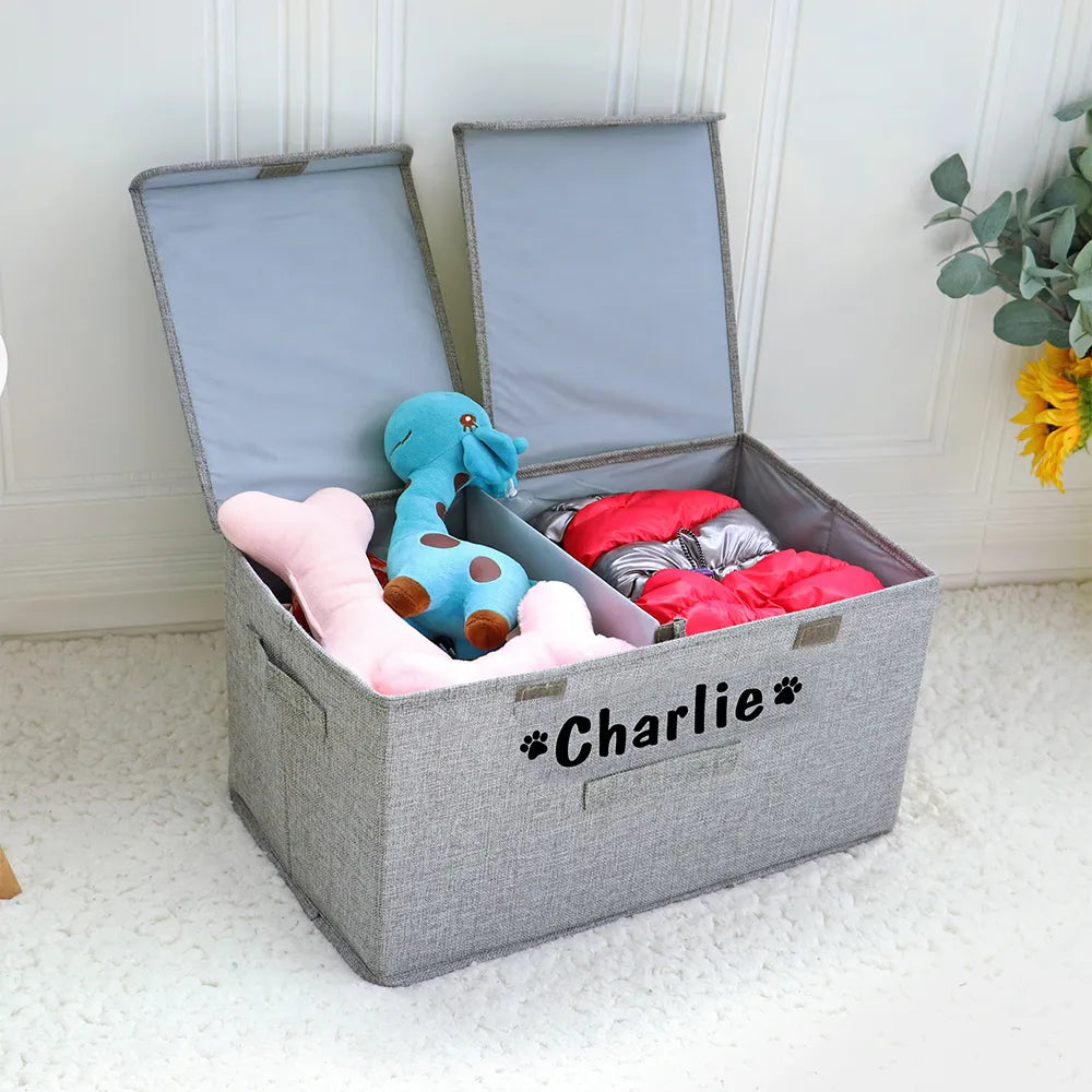 Dog Toy and Clothes Storage Basket