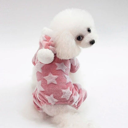 Dog Clothes For Small Dogs Cats Autumn Winter Puppy Pet Cat Coat Jackets Warm Fleece Hooded Chihuahua Yorkie Jumpsuits Clothing