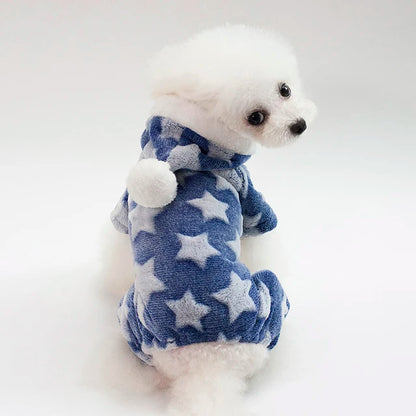 Dog Clothes For Small Dogs Cats Autumn Winter Puppy Pet Cat Coat Jackets Warm Fleece Hooded Chihuahua Yorkie Jumpsuits Clothing