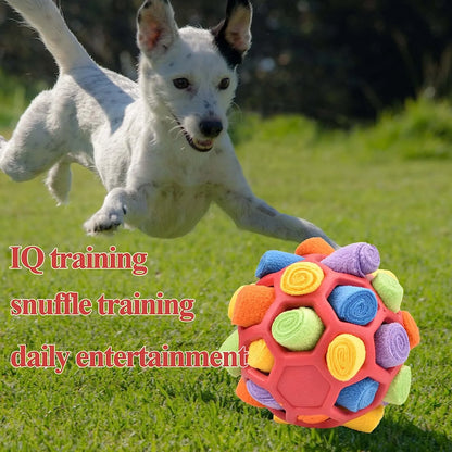 Dog Snuffle Ball Natural Foraging Snuffle Ball for Dogs Machine Washable Dog Sniffing Ball Puzzle Toys Interactive Dog Treat