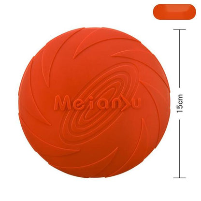 Dog Toy Flying Disc Silicone Material Sturdy Resistant Bite Mark Repairable Pet Outdoor Training Entertainment Throwing Type Toy