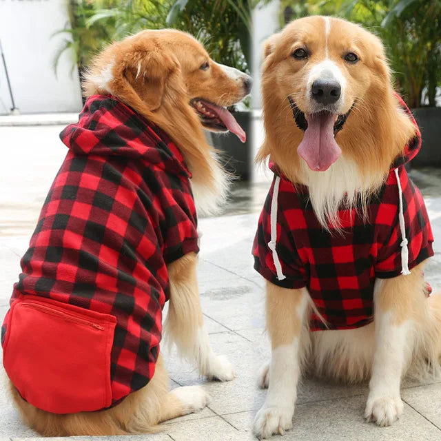 Dog Winter Coat Pet Jacket Plaid Reversible Vest Cold Weather Dog Clothes Pet Apparel for Small Medium Large Dogs