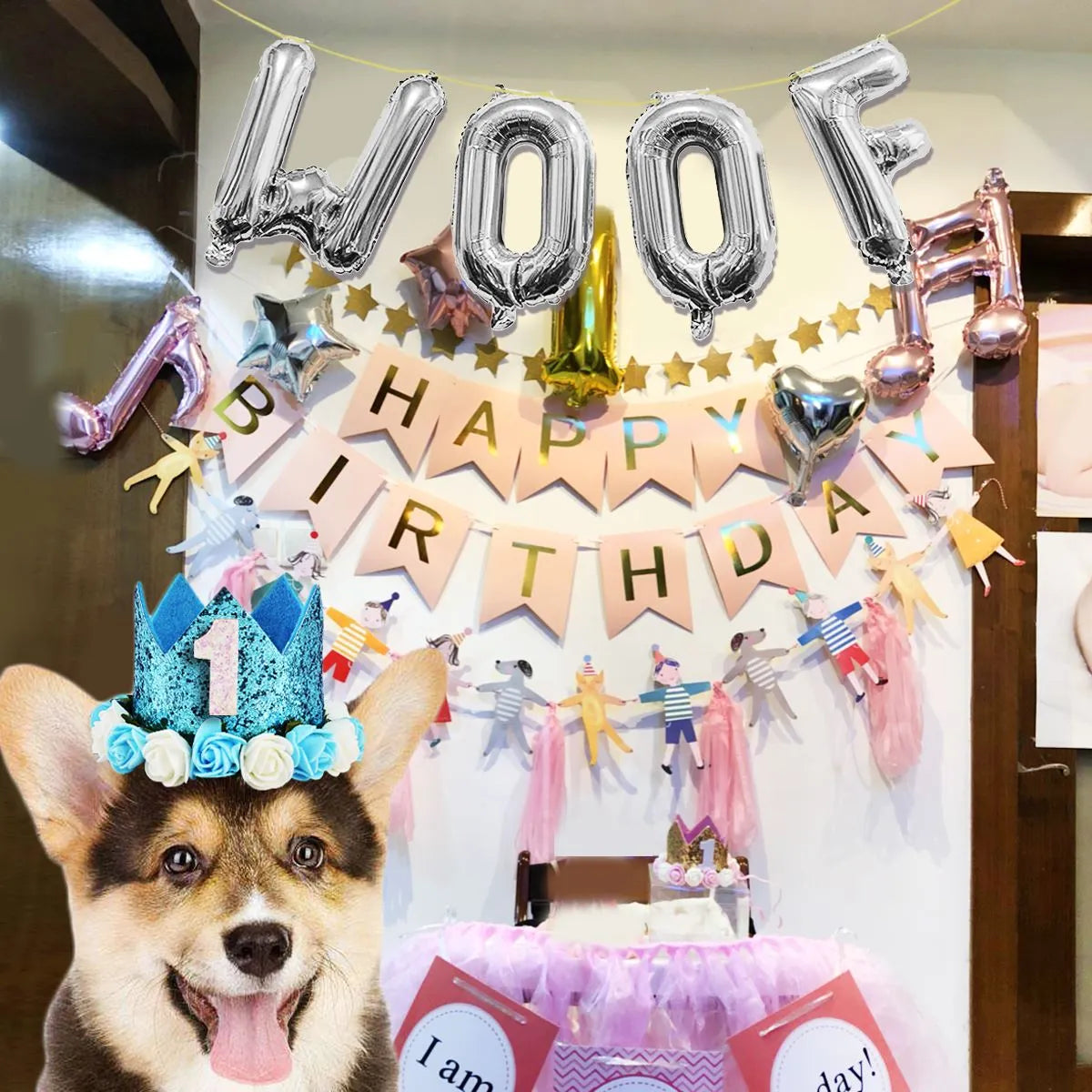 Foil Balloon Woof Letter Dog Birthday Balloon WOOF Letter Balloon Pet Product Birthday Party Animal Safari Party Decor Kids Toys