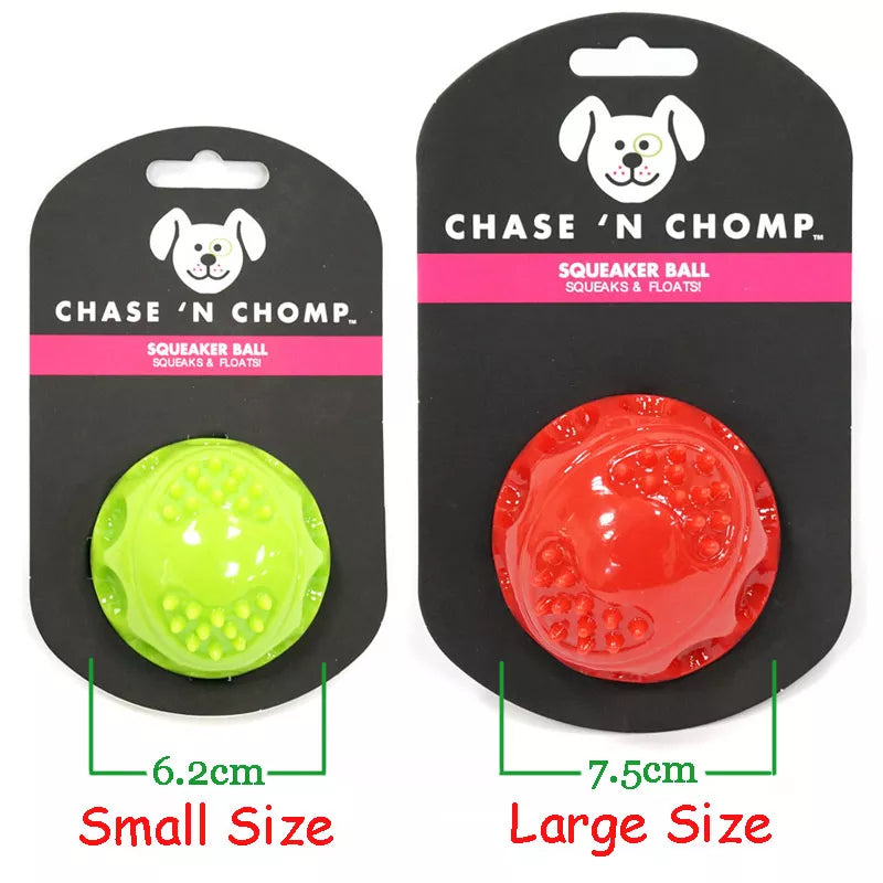 CAITEC Dog Toys Squeaking Bouncing Ball Durable Floatable Springy Pet Toys Squeaky Ball Bite Resistant for Small to Large Dogs