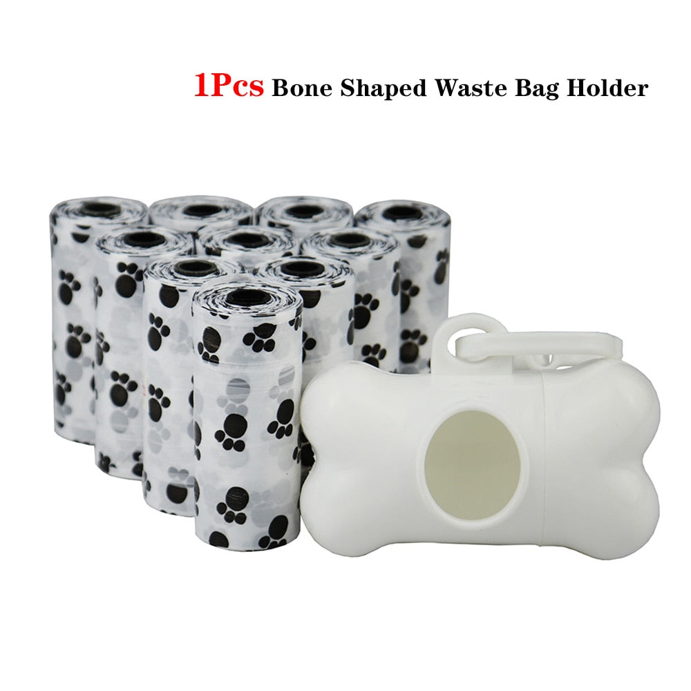 Bulk Poop Bags with Leash Clip and Bone Bag Dispenser