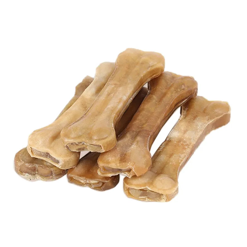 New Dog Bones Chews Toys Supplies Leather Cowhide Bone Molar Teeth Clean Stick Food Treats Dogs Bones for Puppy Accessories