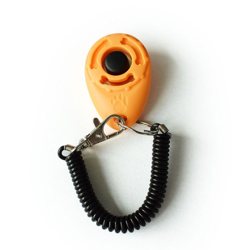 Dog Training Clicker Pet Cat Plastic New Dogs Click Trainer Aid Tools Adjustable Wrist Strap Sound Key Chain Dog Supplies