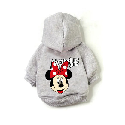 Disney Mickey Mouse cartoon Pet Dog Coat Pet Clothes Outdoor Dog Jacket Clothes Hoodie The Dog Face Breathable  Small Medium Dog