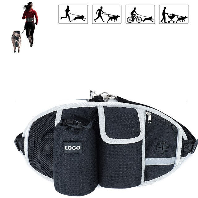 New Outdoor Pet Waistpack with Towing Rope Multifunctional Sports Running Fitness Training Dog Walking Waistpack Pet Supplies