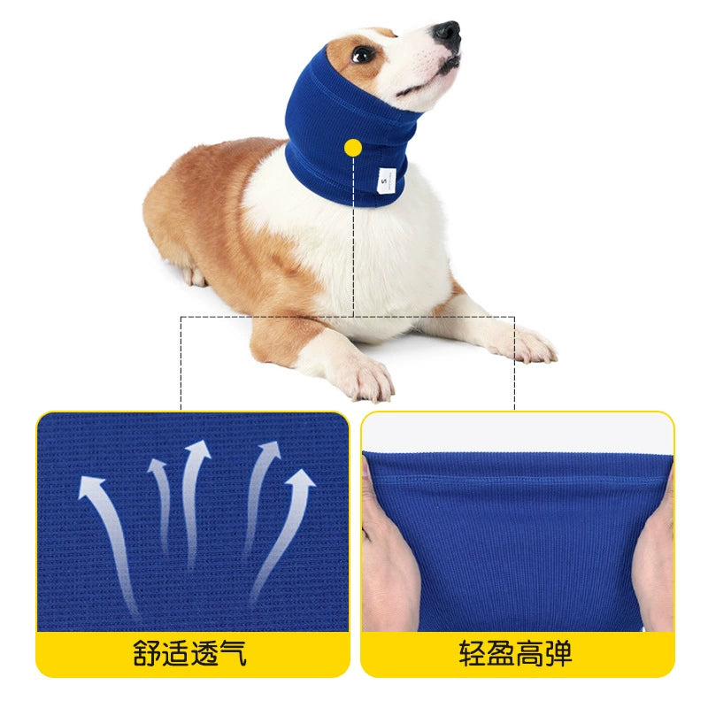 Pet Dog Pacifier Headgear Scarf Wound Protection Anti-Scratch Anti-Scare Firecrackers Pacify Anti-Thunder Warm-Keeping and Cold-Proof